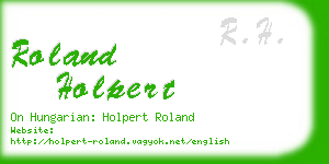 roland holpert business card